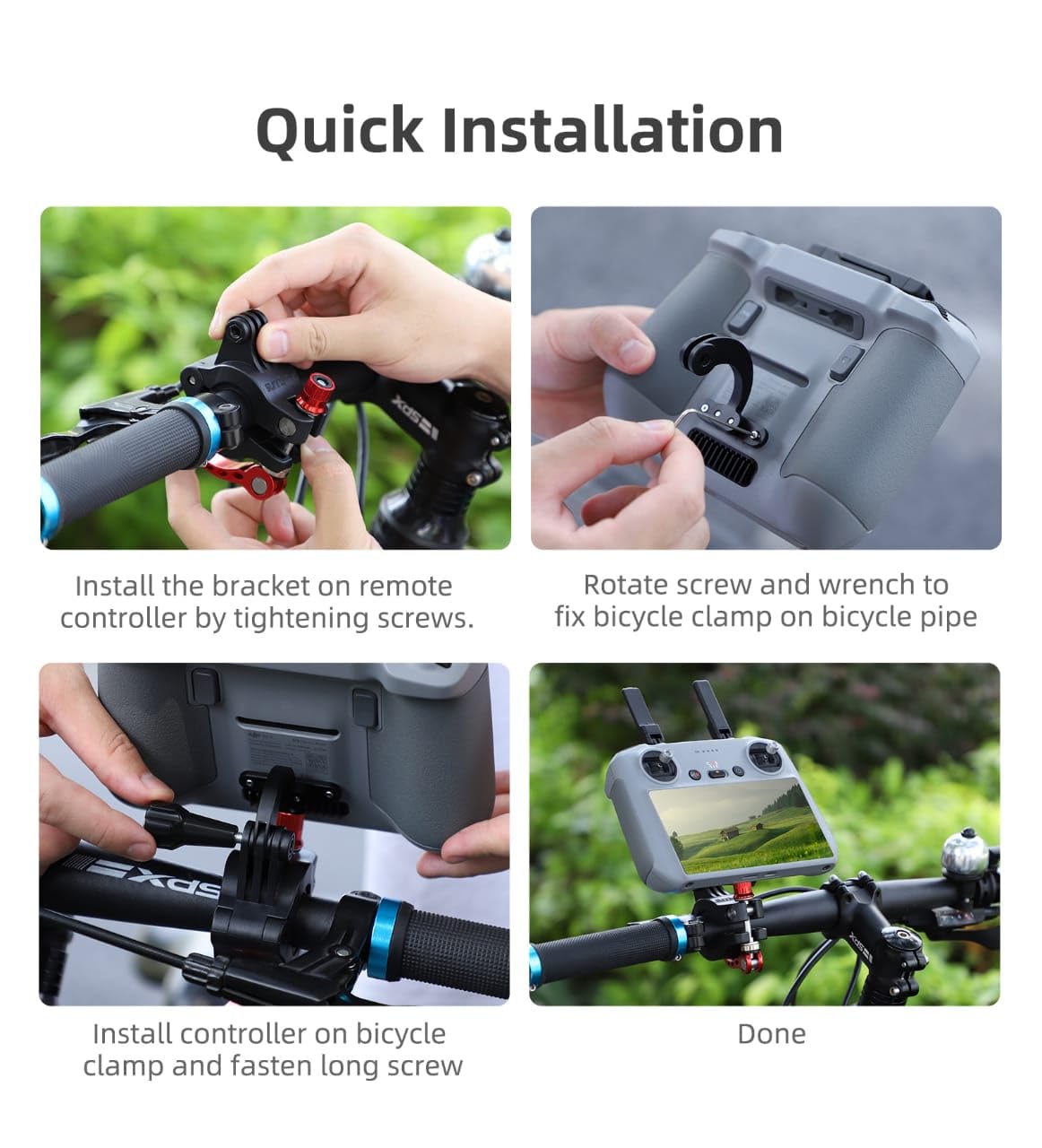 Bike Bracket for DJI RC 2, Avata 360, Pocket 3, Action 4 and Insta360 X3 (view 4)