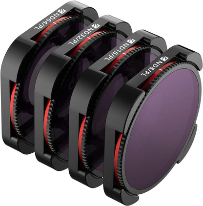 Freewell Bright Day 4 Pack ND8/PL, ND16/PL, ND32/PL, ND64/PL For Go Pro Hero 9/10/11/12(Black)