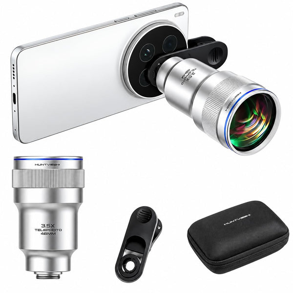 Martvsn 3.5X Telephoto Lens for Smartphone with Universal Clip-On Mount, 48MM Mobile Camera Telescope Lens, HD Optical Zoom Lens for Smartphone Photography