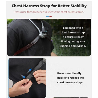 GetZget® Sunnylife POV Neck Mount for Action Camera For DJI Osmo 360, Action 3/4/5 PRO, Insta360 X3,X4,X5,ACE 2 PRO, Gopro Series Camera Accessories
