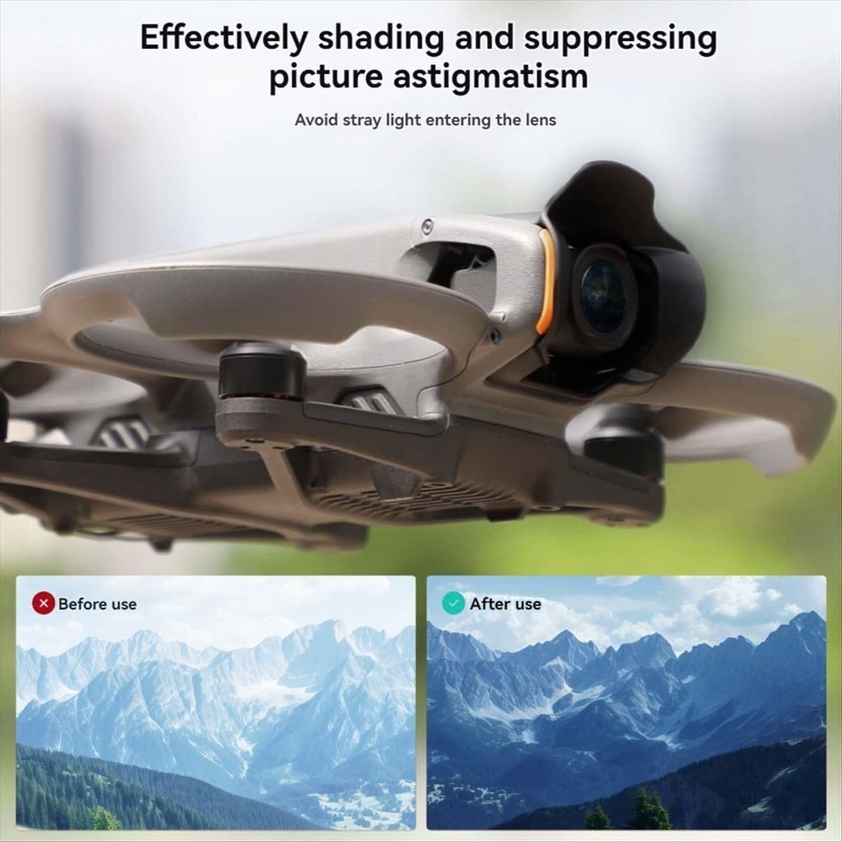 Lens Sun Hood and Crash Guard for DJI Avata 2 Gimbal Camera (Black) (view 4)