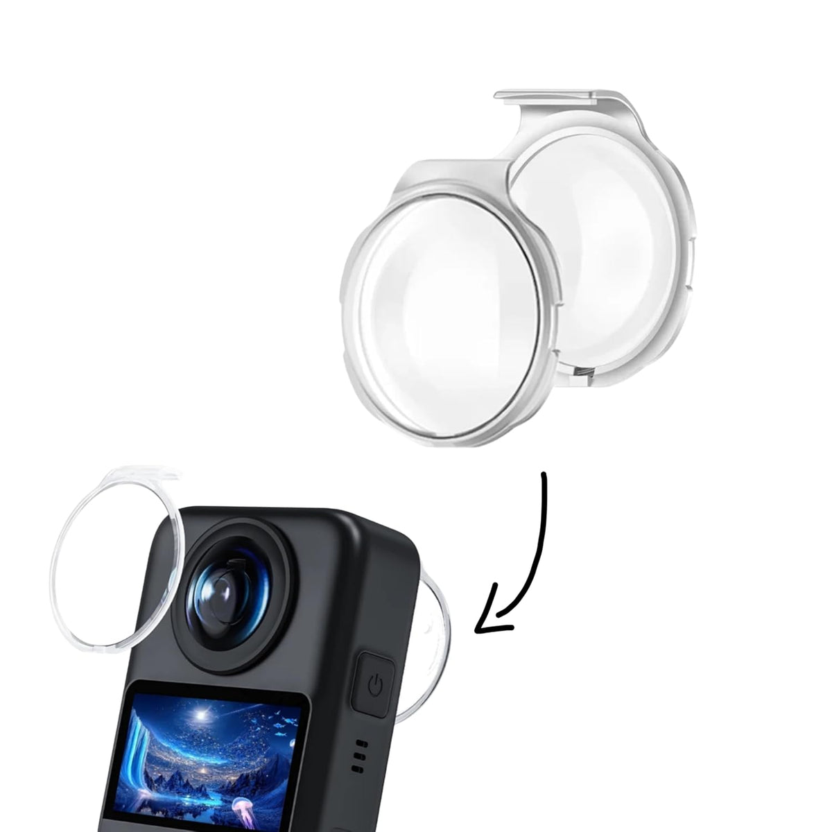 Glass Lens Guard Protector for DJI Osmo 360 Camera