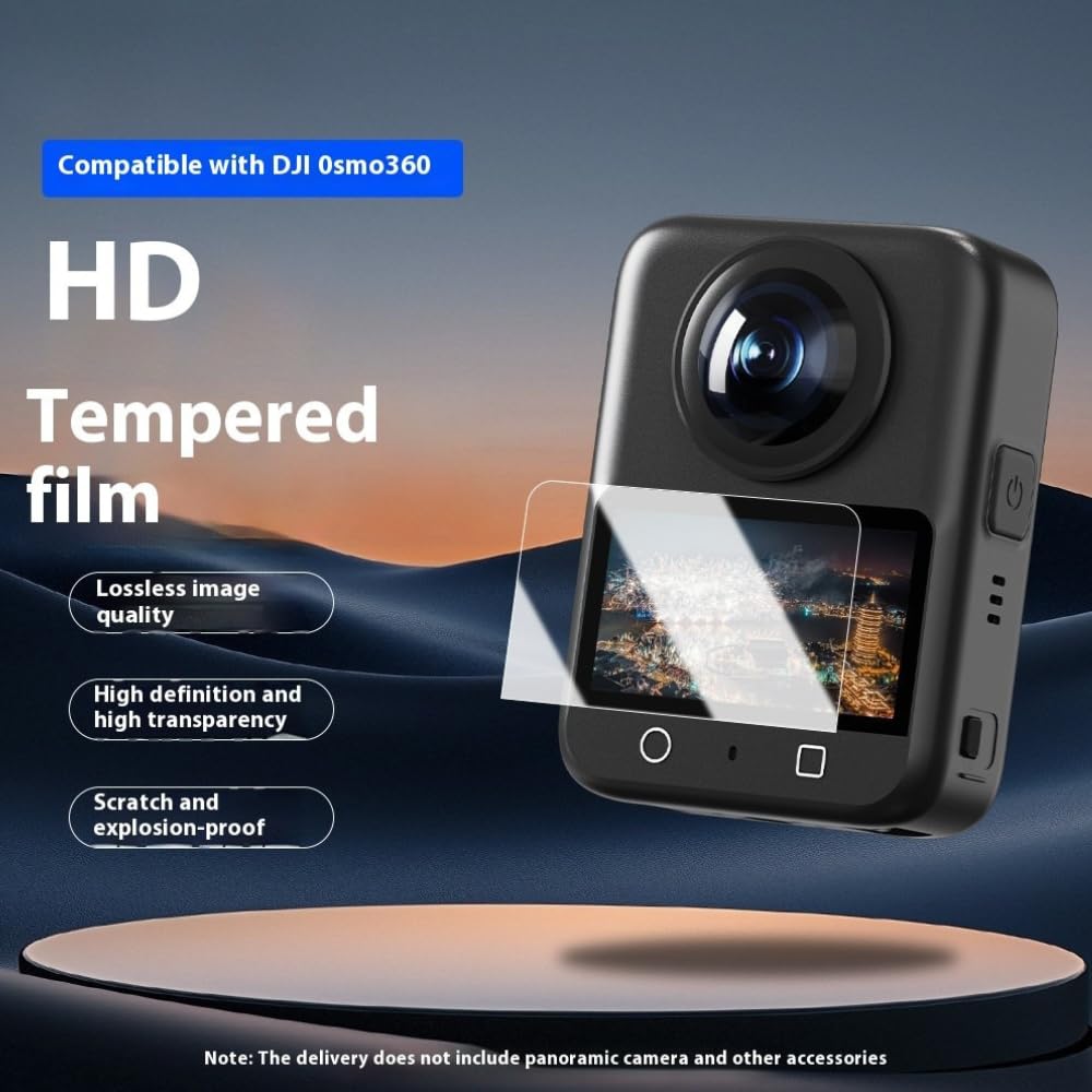 Tempered Glass For Dji Osmo 360 Camera screen protector Guard 9H Hardness 2d Curved edge HD Clarity accessories