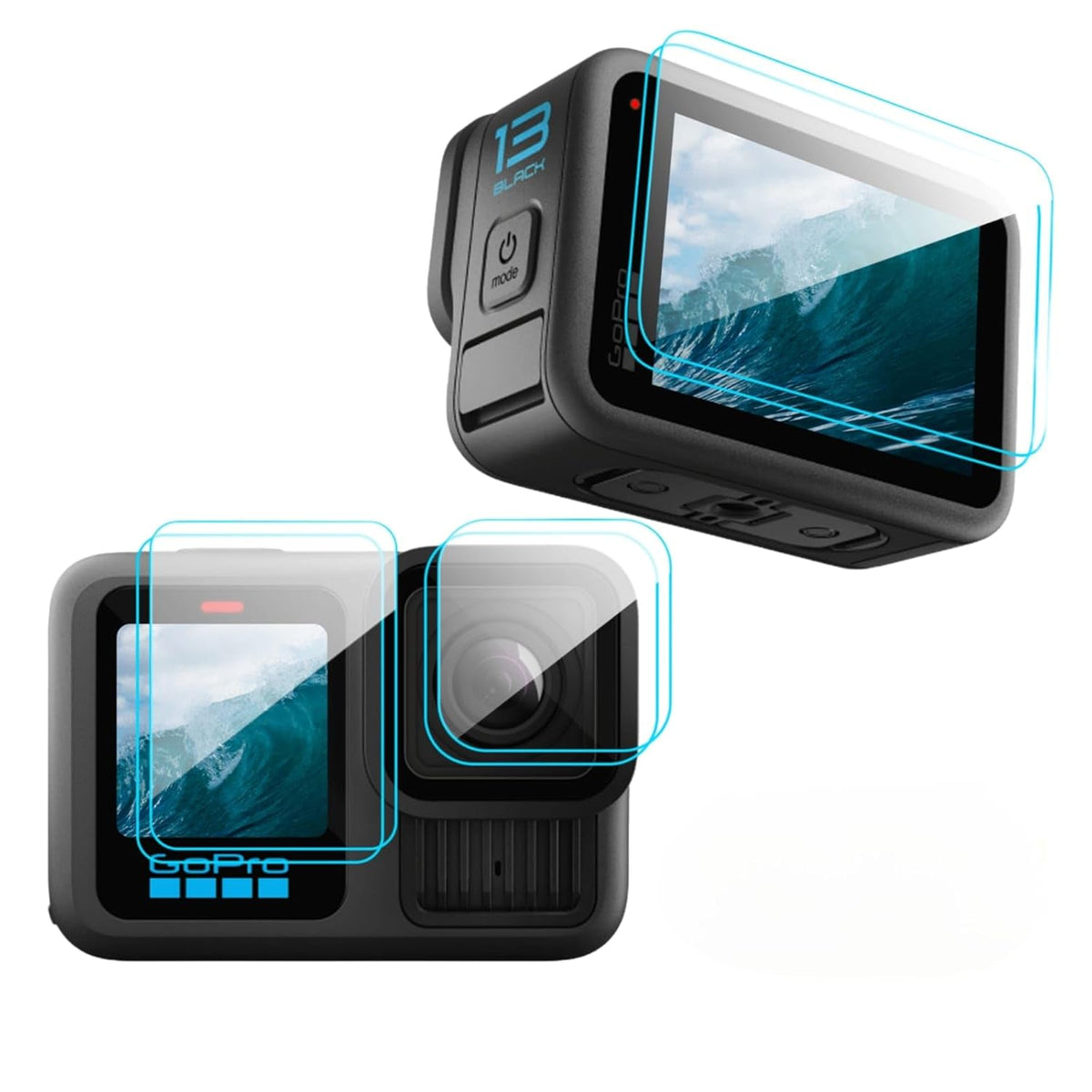 Tempered Glass Screen and Lens Protector for GoPro Hero 13 (Pack of 2)