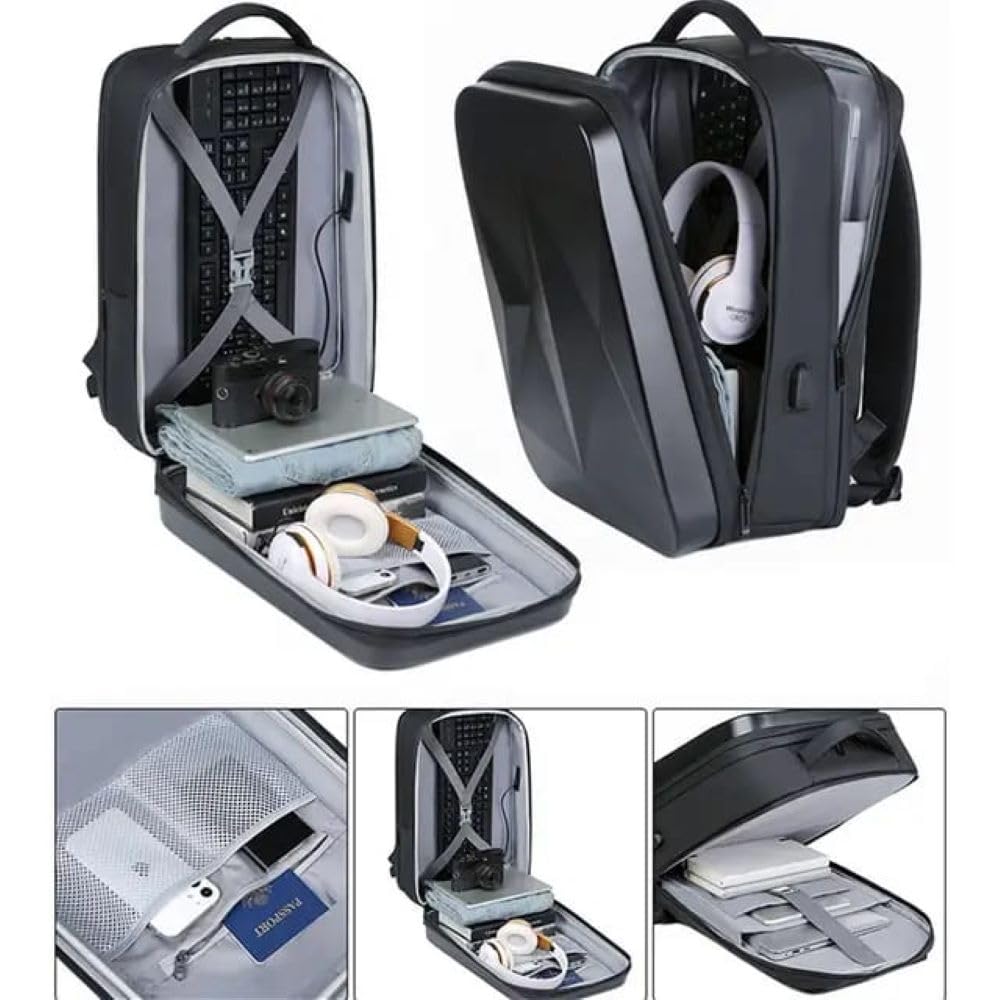 GETZGET Multipurpose Hard Shell Waterproof Backpack for DJI Avata & Accessories (Black)