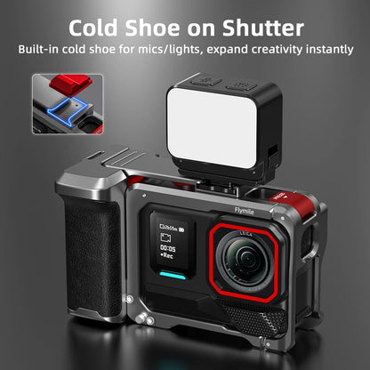 GetZget® Flymile Xplore Grip Kit For Insta 360 Ace pro 1/ pro 2 Camera Metal Hand Grip 