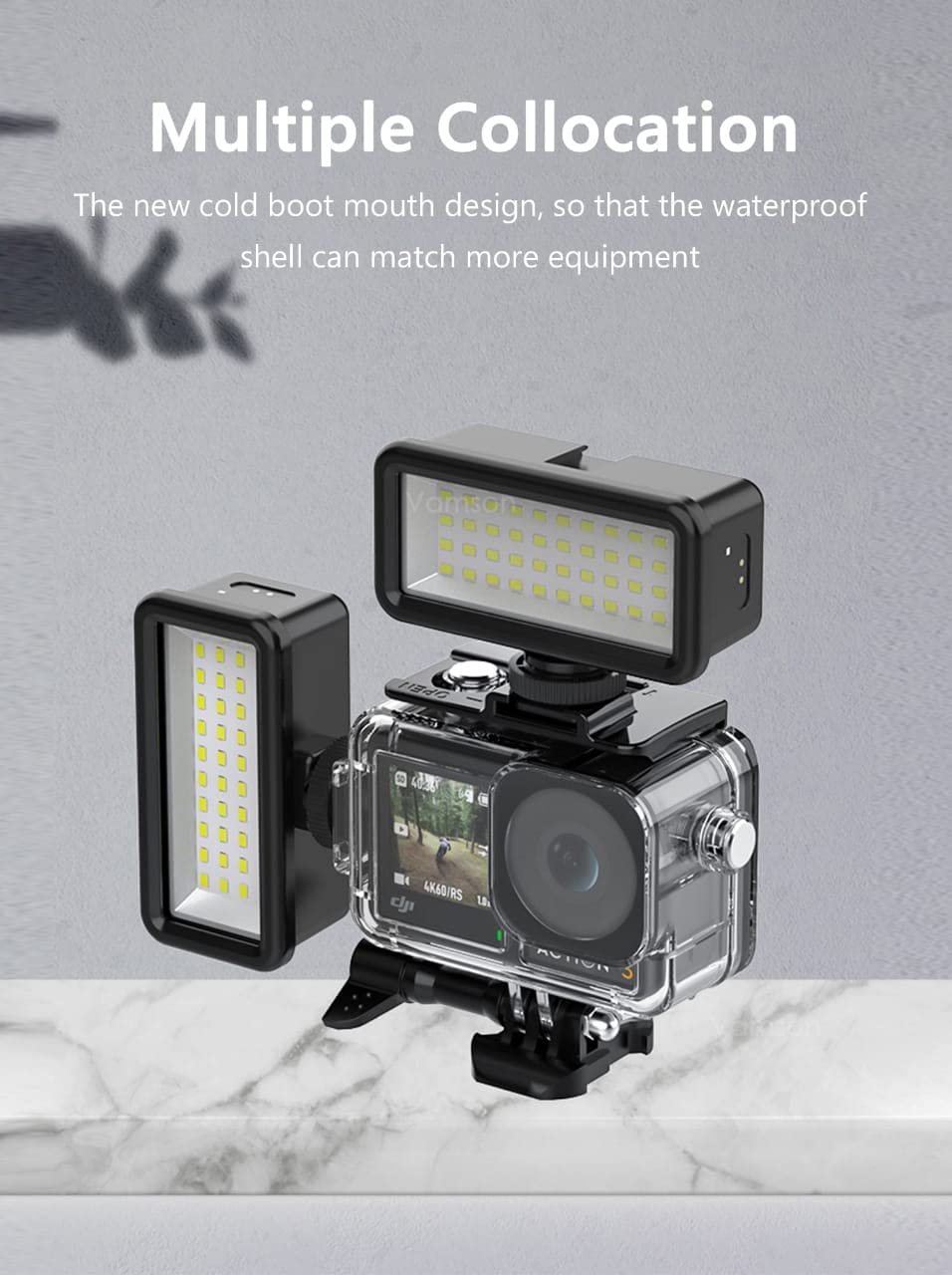 GetZget® Waterproof Case Compatible with DJI Osmo Action 5 pro, Action 3, 4 Camera Underwater Dive Protective Accessories