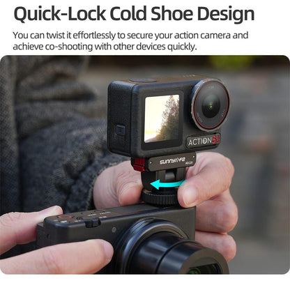 Adjustable Quick-Release Adapter Mount For DJI osmo360, Action 5 pro, 4, 3, 2 Camera Accessories