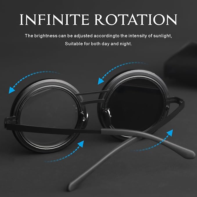  UV400 Protection & ND Filter Lenses - Unisex Round Frame Beach Eyewear