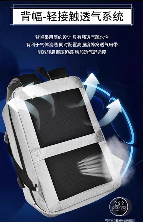 GetZget® Laptop Carrying Case Bag For College/Office/Travel/Suitcase/Luggage Outdoors Fashion waterproof Backpack With Charging Port & Number Lock (Black)