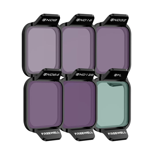 Freewell Standard Day ND Filter Kit for DJI Flip Drone ND8, ND16, ND32, ND64, ND128, PL Filters