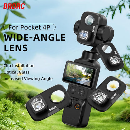GetZget® Wide Angle Lens For DJI Osmo Pocket 4P, Magnetic Wide-Angle Camera Lens, Expands Field of View for Vlogging, Travel, Landscape, Group Photos & Content Creation