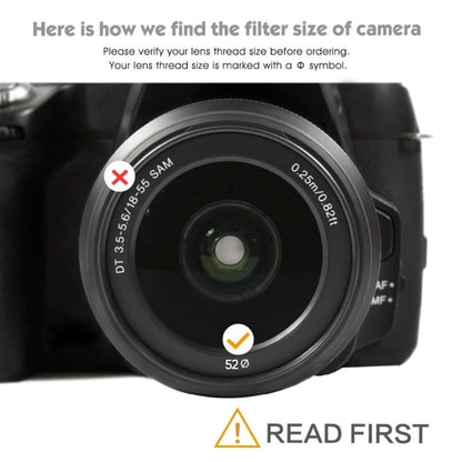 GetZget® 52mm Nd1000 Filters Lens For iPhone 13/14/ 15 & Plus, Vivo X90 Mobile Cover, DSLR Camera (ND1000 Filter, 52mm)