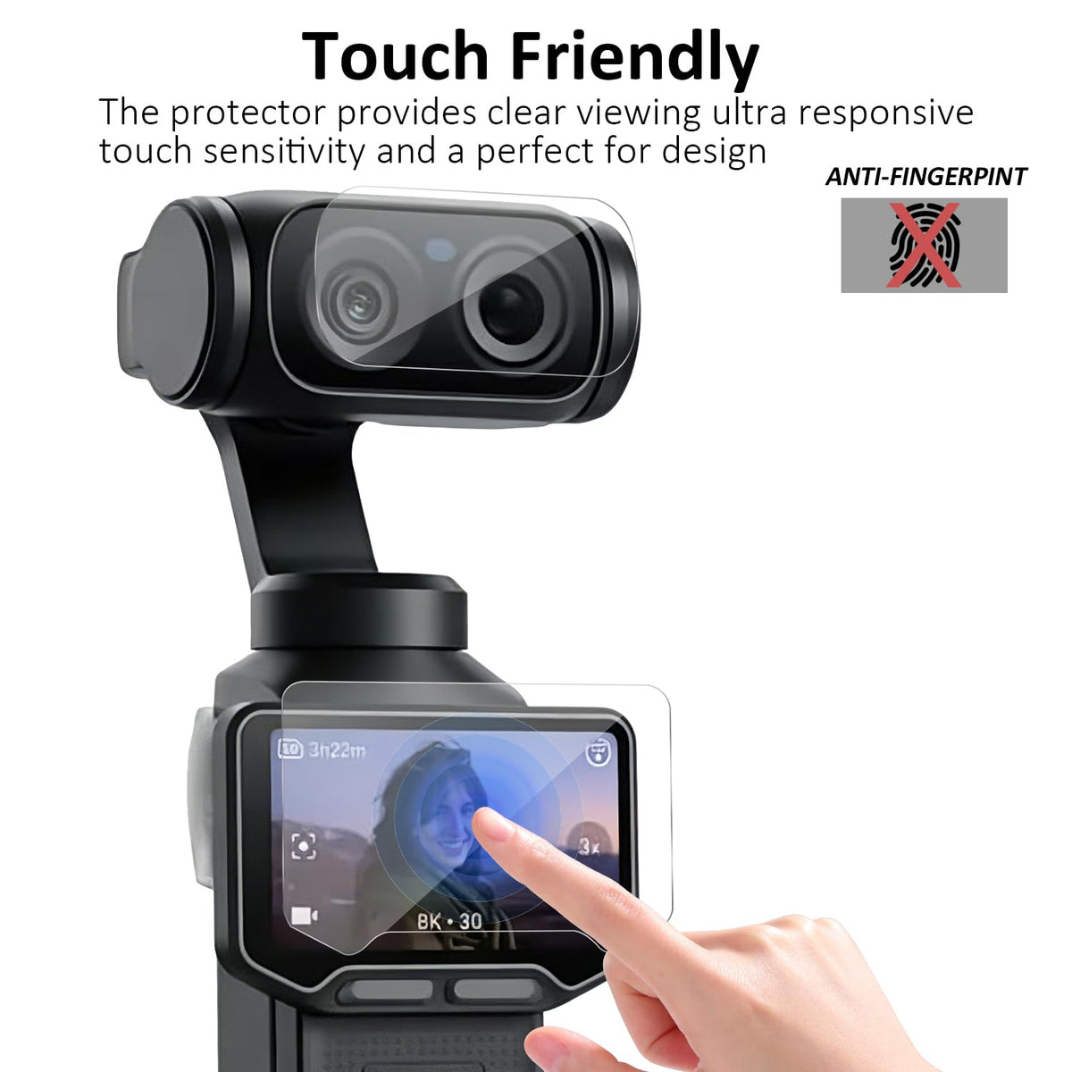 Getzget Insta360 Luna Ultra Camera Screen Protective Tempered Glass