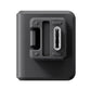 CYNOVA ONE RS Dual Mic Adapter, Insta360 ONE RS Support Capture Audio 3.5mm Mic USB-C Port (Horizontal Version)