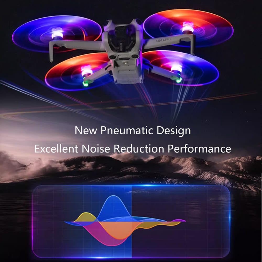 LED Flash Propellers for DJI Mini 3 Series and Mini 4 Pro (Full Set) (view 4)