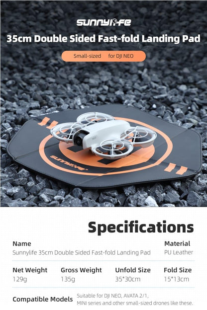 Hexagonal PU Leather Landing Pad For DJI Neo, Flip, Mavic Mini/Mini 2/3/ 4 Pro, Avata 1/2, Tello Waterproof Safety Helipad Accessories