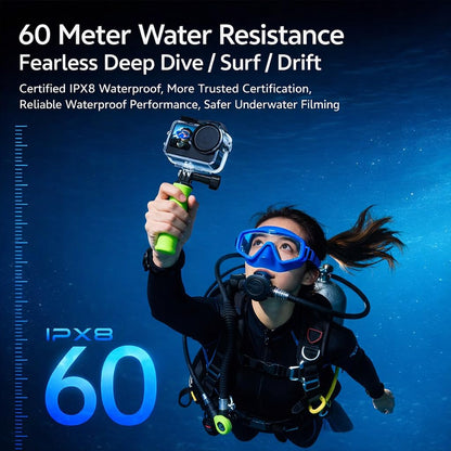 GetZget® Waterproof Case For DJI Osmo Action 6 Camera Underwater Dive Case