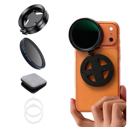 Magnetic 52mm Lens Filter Foldable Adapter with Rotatable ND2 to ND400 Filter