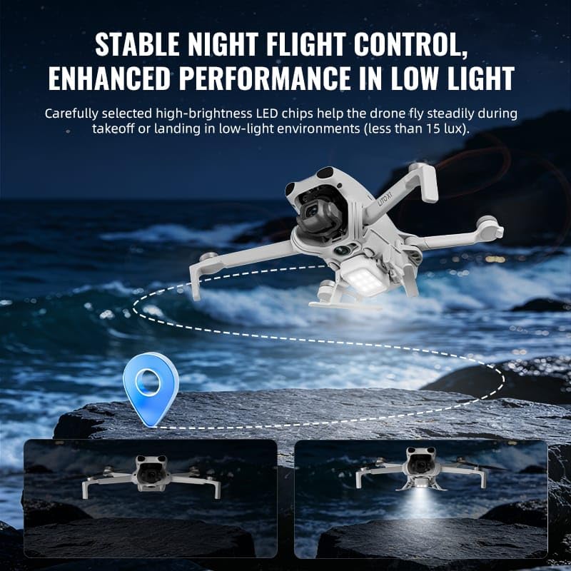 LED Landing Gear 2 In 1 with Search Light For DJI LITO X1 Height Extender Leg - Accessories