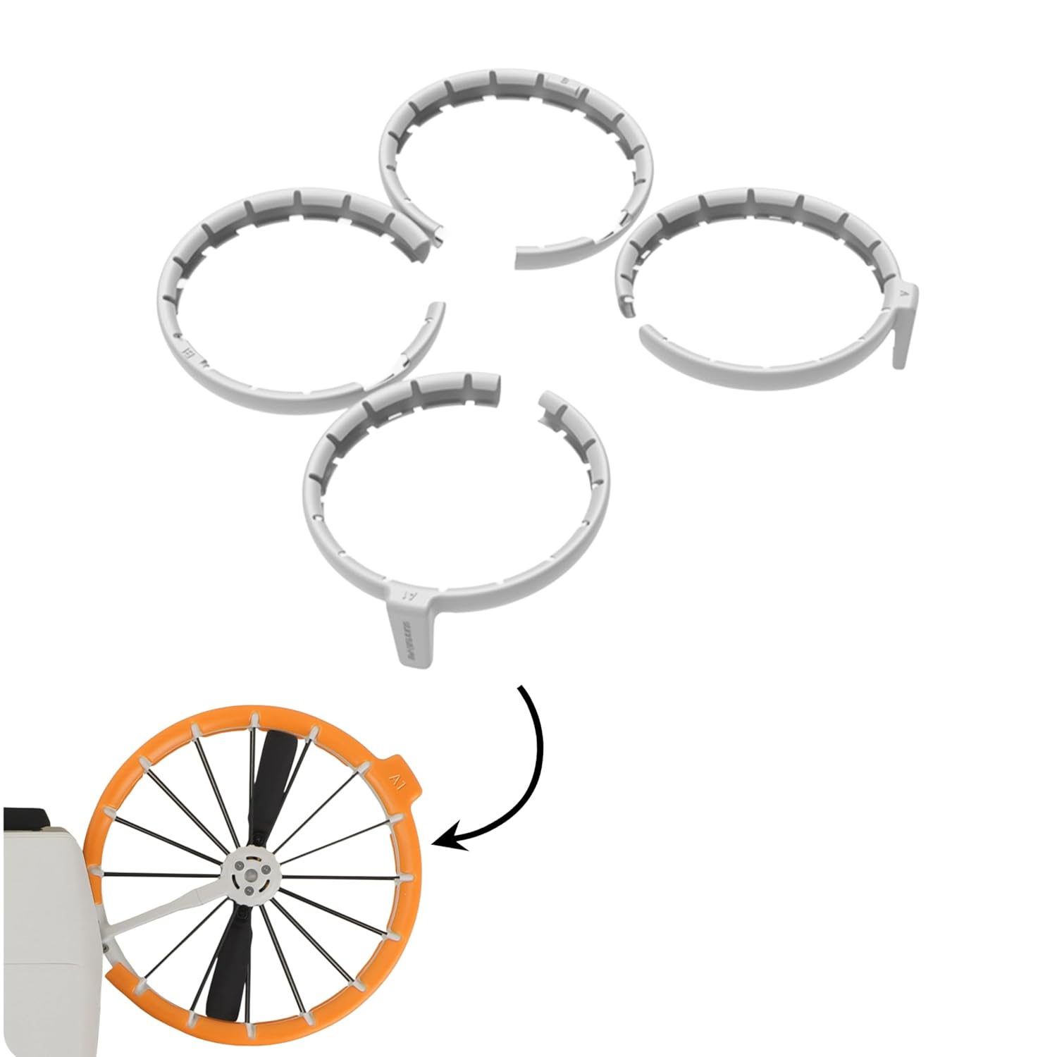 Dji Flip Propeller Guard Protector Accessories (Grey)