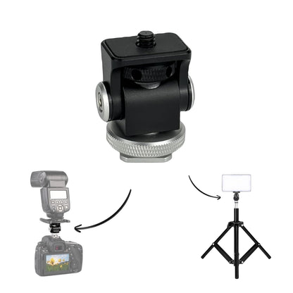 Adjustable Rotatable Mini 1/4 Screw Hot Shoe Mount for DSLR Camera, Tripod, Moniter, Mic, Flash LED Light Cold Shoe Adapter 