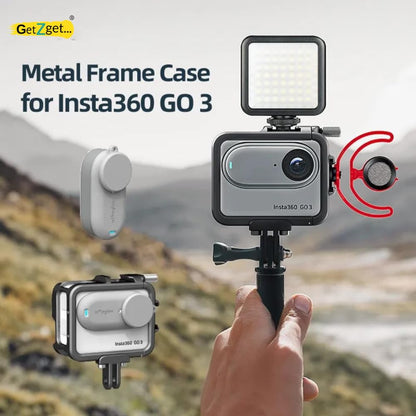 Premium Metal Frame Mount Case for insta360 Go 3 Camera 