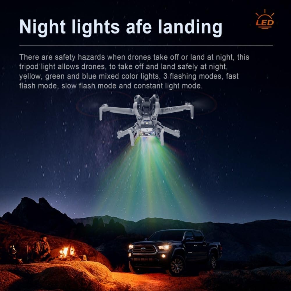 LED Landing Gear Height Extender for DJI Mini 4 Pro (3 Lighting Modes) (view 4)