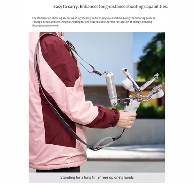 Neck Strap Lanyard For DJI RS 4 Mini Gimbal stabilizer & DSLR Camera Adjustable Strap with 1/4th Screw Accessories