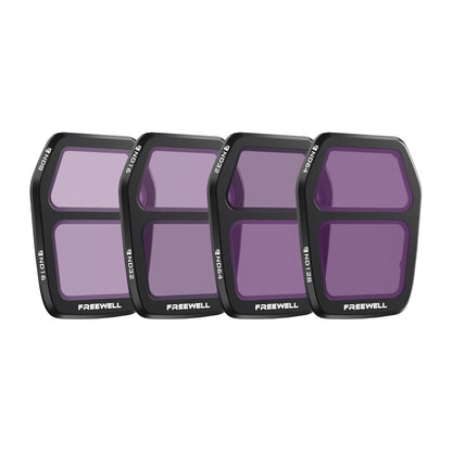 Freewell Air 3S Split ND Filter 4-Pack - ND8/ND16, ND16/ND32, ND32/ND64, ND64/ND128
