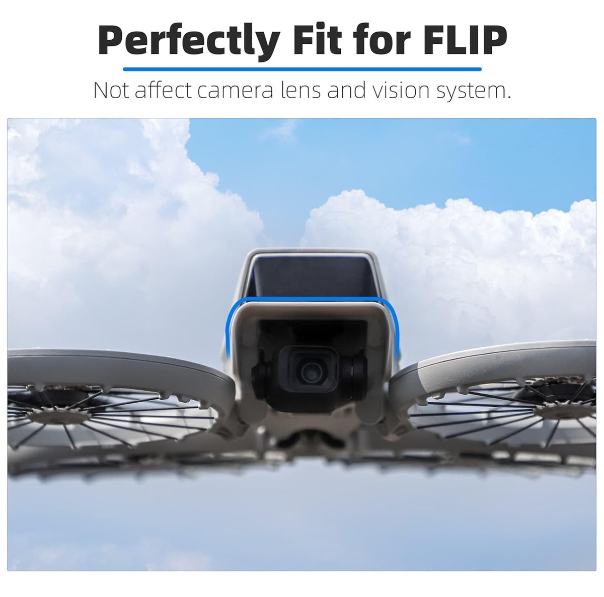 Gimbal Camera Guard and Lens Sun Hood for DJI Flip (Black) (view 8)