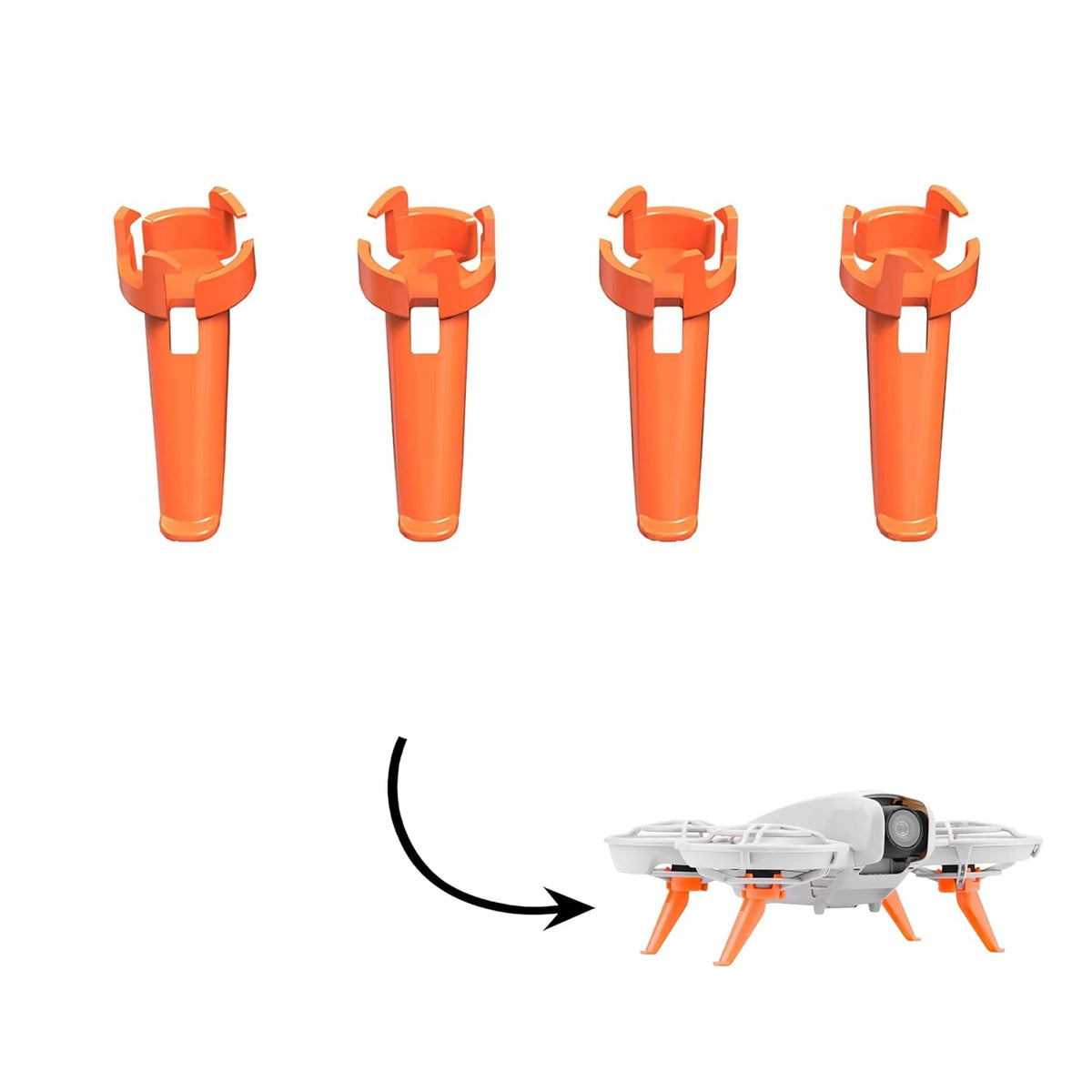 46mm Landing Gear Leg Extensions for DJI Neo (Orange)
