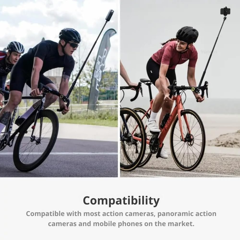 Bike Invisible Selfie Stick Mount for Insta360 X5/X4/X3, GoPro, Osmo Pocket (view 3)