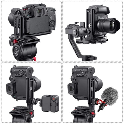Base Mount L-Shaped Vertical & Horizontal Quick Release Plate For DJI Ronin RS 4, RS 3, RS 2, RSC Gimbal, Sony & Canon Cameras