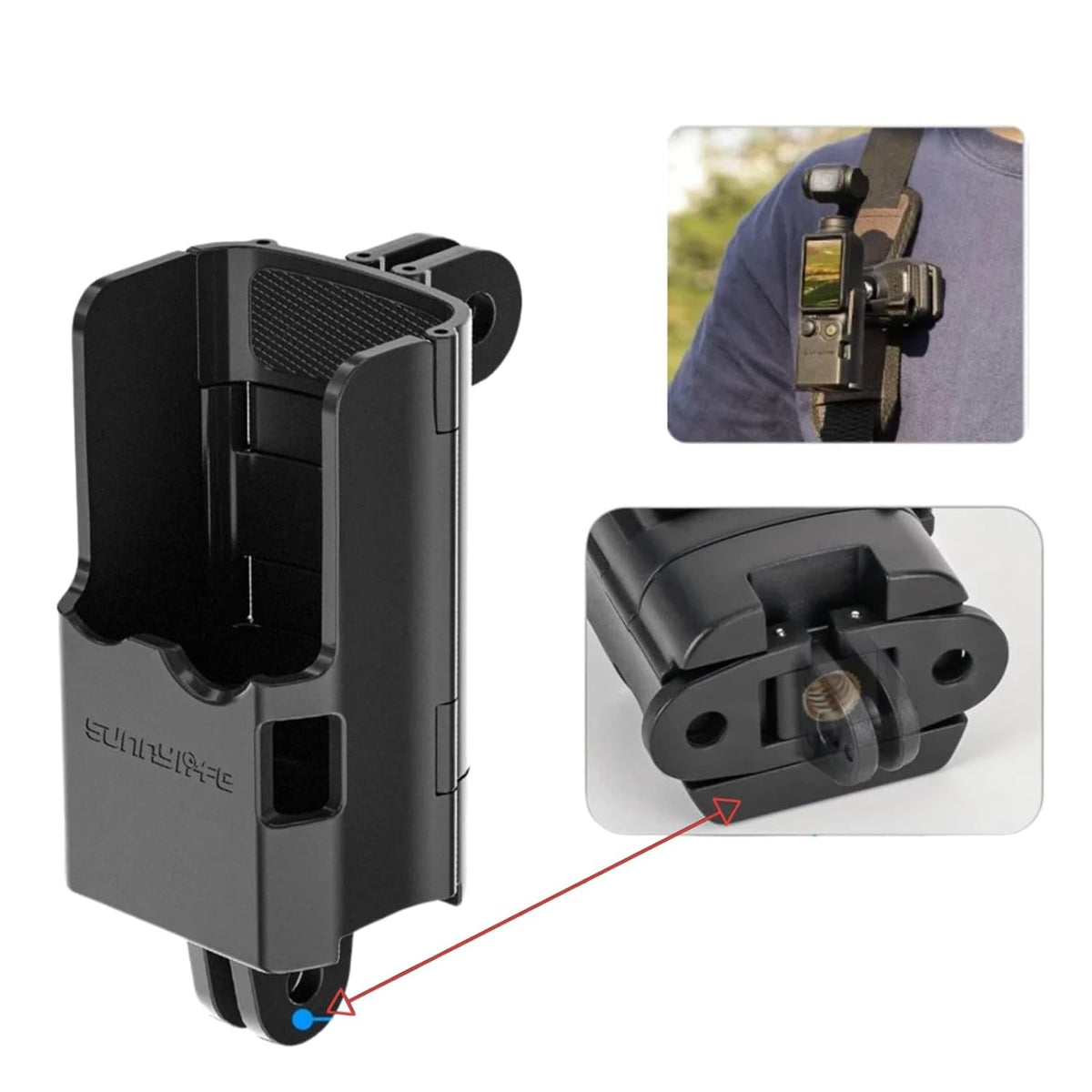 Dual-Hook Adapter Mount Protective Bracket for DJI Osmo Pocket 3