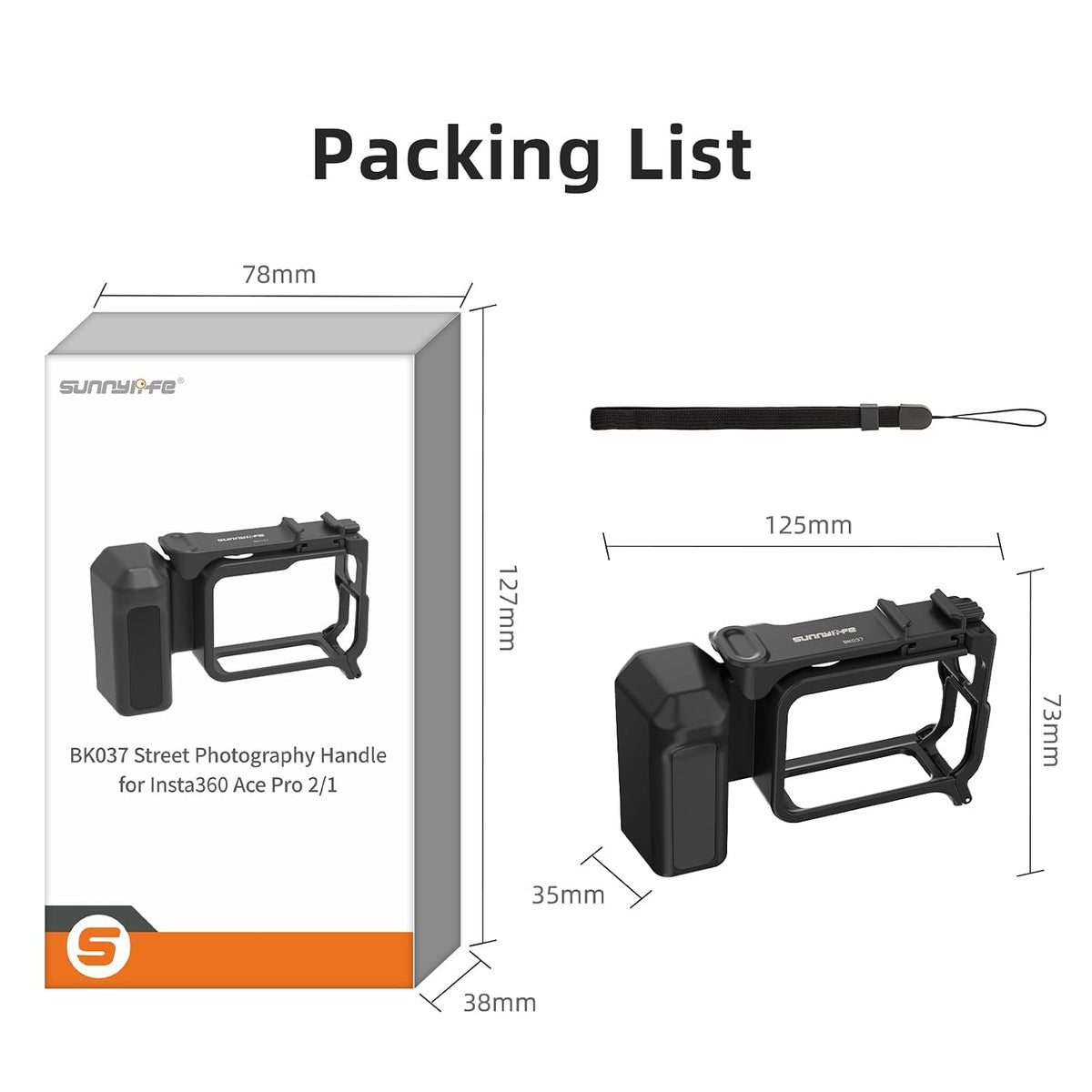 Camera Protective Cage Frame For Insta360 Ace Pro/Ace Pro 2 