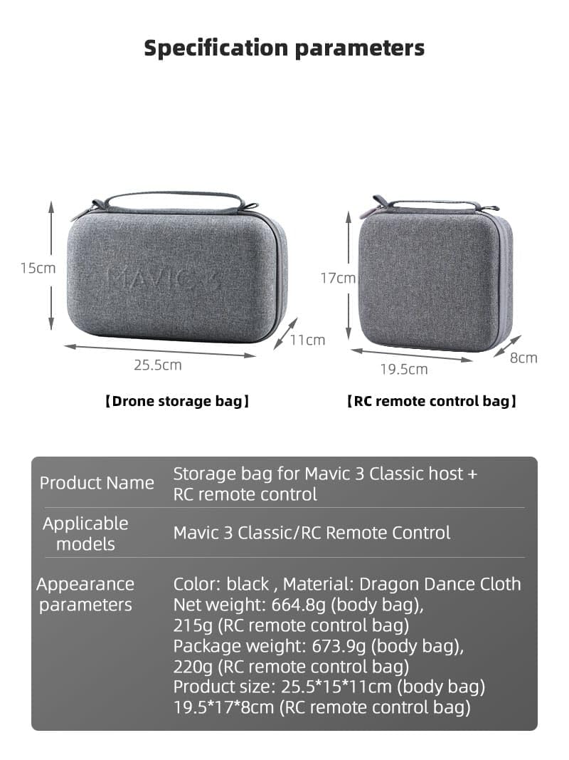 Protective Body and Remote Bag for DJI Mavic 3 and Mavic 3 Classic (view 3)