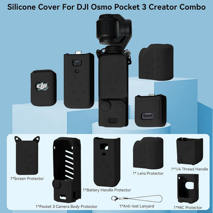 GetZget Silicone Cover For DJI Osmo Pocket 3 Creator Combo Camera 