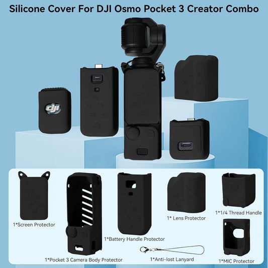 GetZget Silicone Cover For DJI Osmo Pocket 3 Creator Combo Camera 