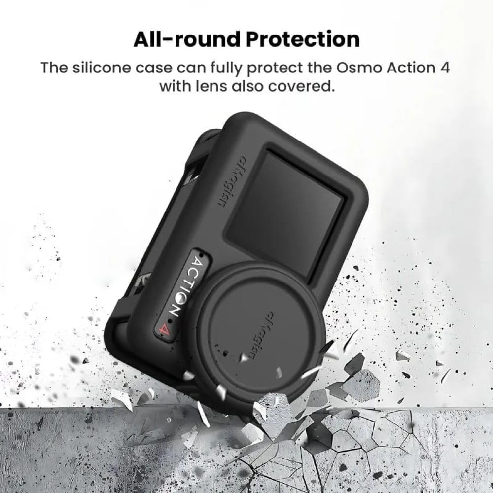 Silicone Cover for DJI Action 4 & 3 Camera Hand Grip & Protection case
