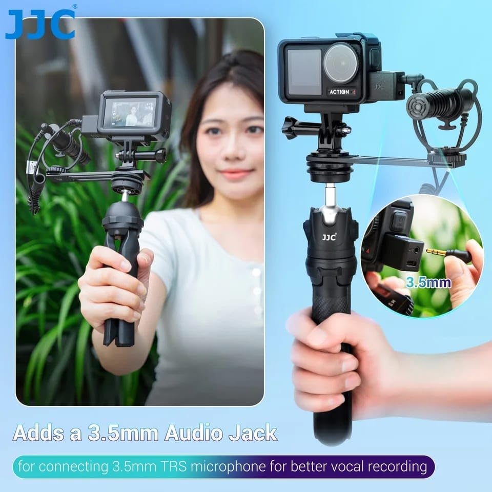 JJC 3.5mm USB-C Microphone Adapter For DJI Osmo Action 4 / Action 5 Pro  External Mic Audio Adapter Dongle – Type-C to 3.5mm Mic Input Converter Accessories