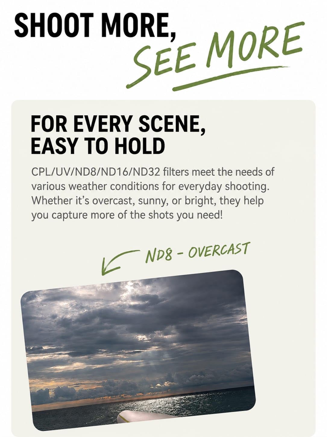 ND Filter Set For DJI Neo 2 | ND8, ND16 & ND32 Camera Lens Filters 