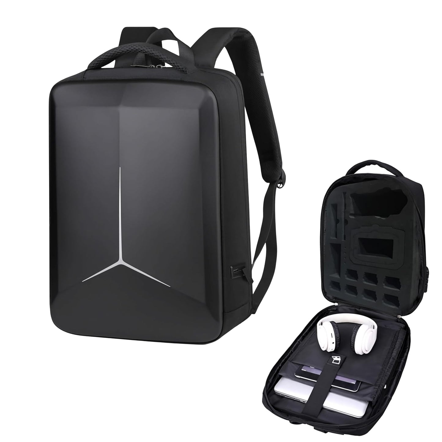 DJI Air 2/ 2S & Accessories Storage Backpack Equipped with Number Lock, EVA Foam, Double Safety Belt & Charging Point (Black)