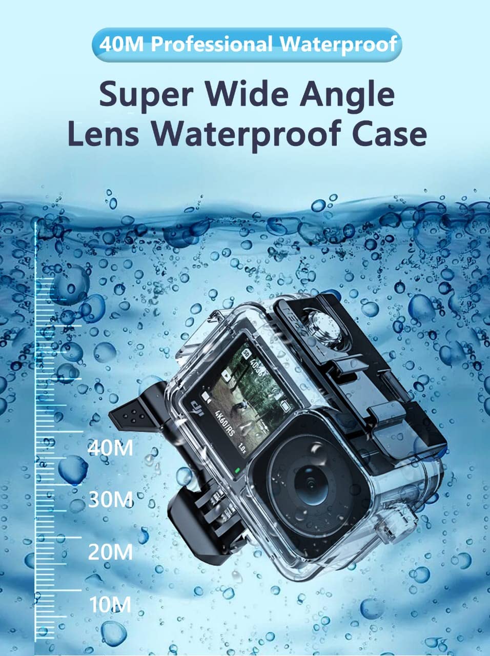 GetZget® Waterproof Case Compatible with DJI Osmo Action 5 pro, Action 3, 4 Camera Underwater Dive Protective Accessories