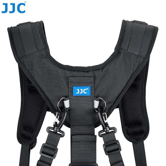 JJC Photography Belt & Harness System For JJC DLP/Lowepro S&F Lens Pouches – Ergonomic Vest-Style Camera Harness with Adjustable Belt & D-Rings for Professional Photographers