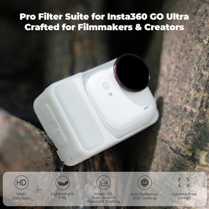 Freewell Bright Day Filter Kit for Insta360 GO Ultra – ND8/PL, ND16/PL, ND32/PL & ND64/PL Filters