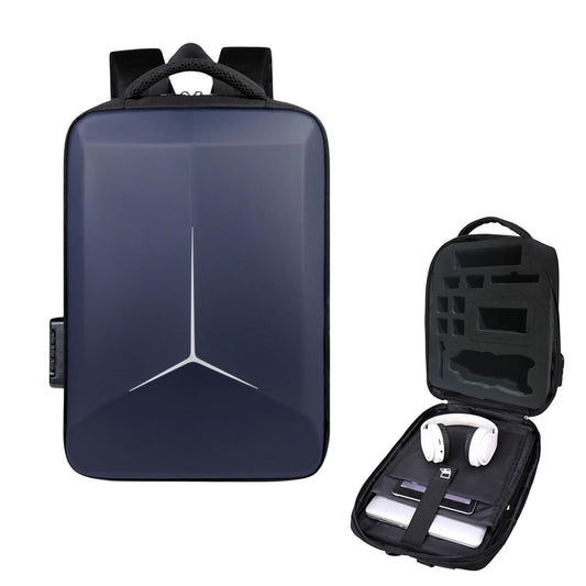 DJI Air 3/ 3S & Accessories Storage Backpack Equipped with Number Lock, EVA Foam, Double Safety Belt & Charging Point (Blue)