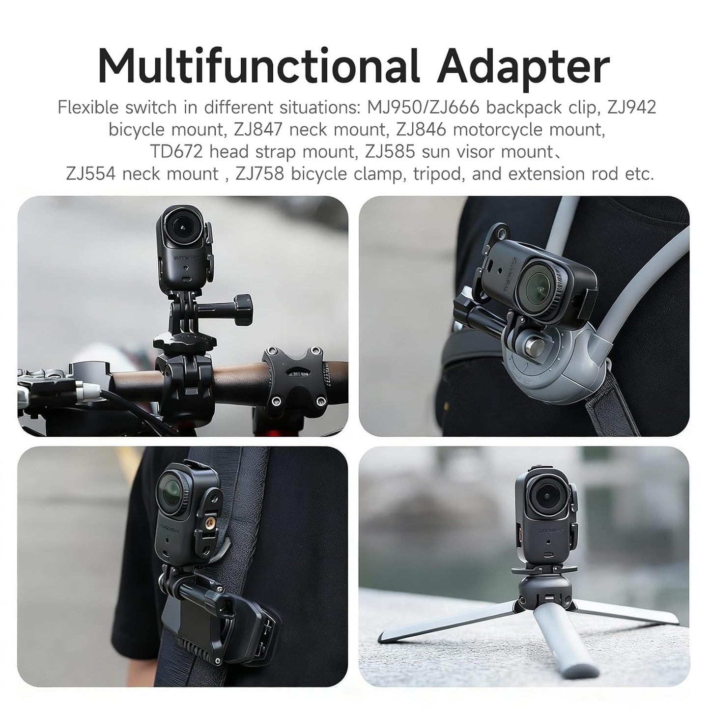 Foldable Vertical & Horizontal Adapter Mount For DJI Osmo Nano