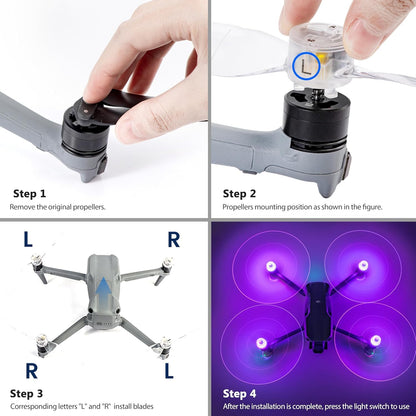  Led Flash Props For DJI Mavic Air 3 Led Light Propellers Accessories (Getzget)