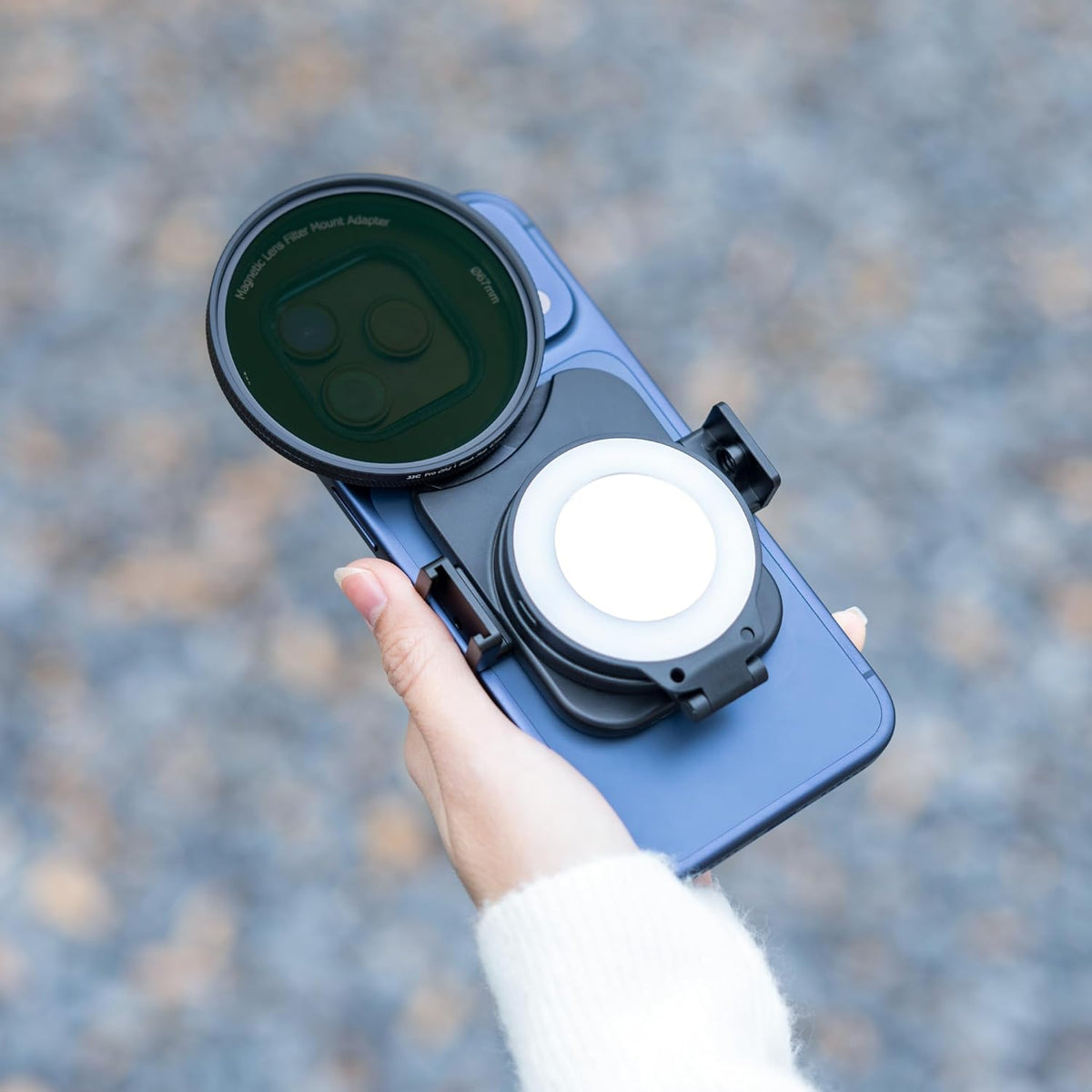 Adaptateur Filtre Magnétique JJC 67mm Avec Filtre ND Variable ND2-128 Pour IPhone 14/15/16
